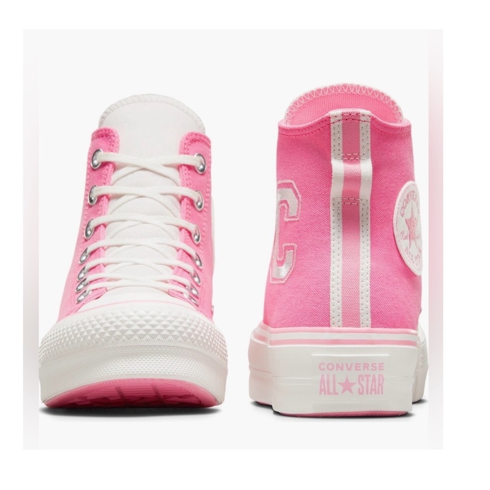 Converse Chuck Taylor Lift Platform varsity High Top shoes Oops Pink size 8 - Picture 2 of 10